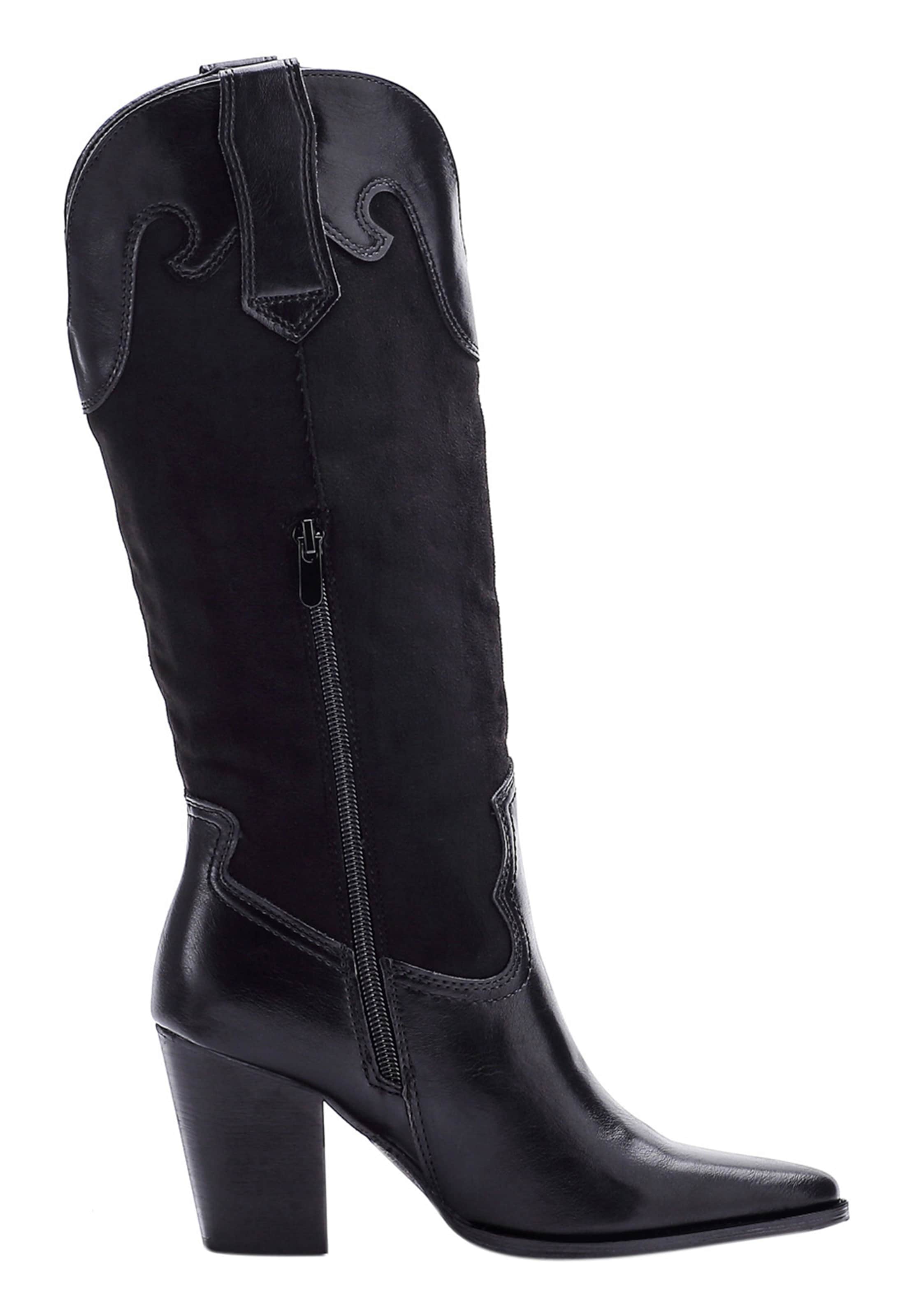 Elara Cowboy boot in Black