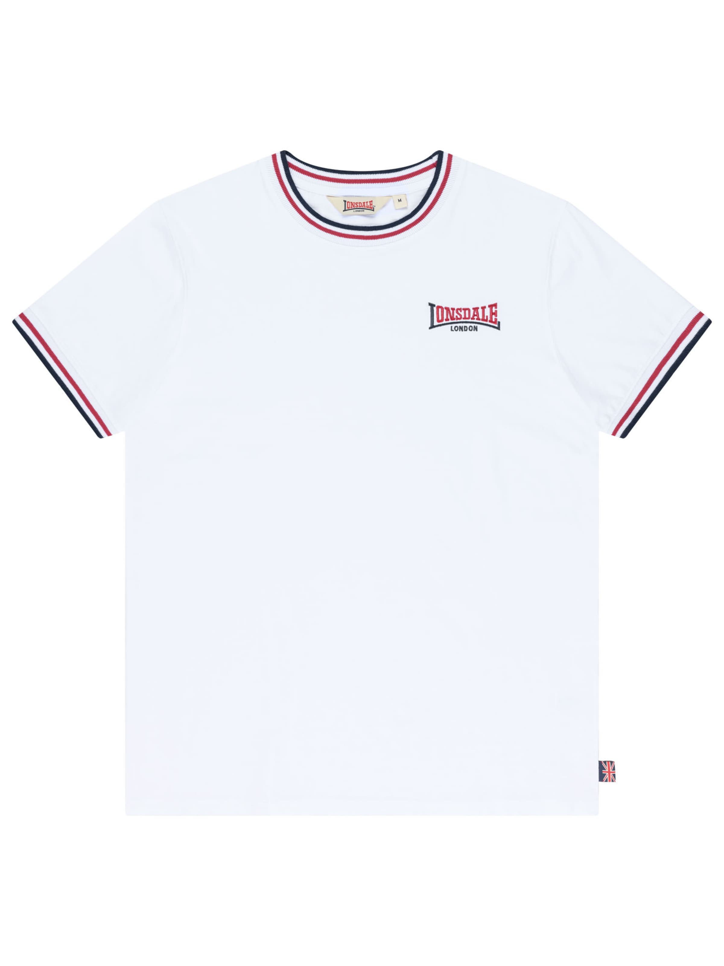 T-Shirt 'QUIN' LONSDALE en blanc : devant