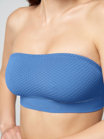 Marc & André Bandeau Bikinitop 'Seamless Touch' in Blauw
