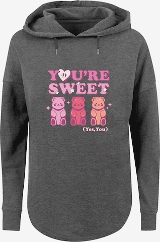 F4NT4STIC Sweatshirt 'Valentinstag You're Sweet Gummy Bears' in Grau: Vorderseite