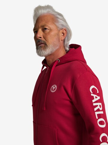 Carlo Colucci Zip-Up Hoodie 'Corrarati' in Red