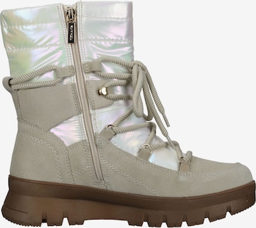 TAMARIS Lace-Up Ankle Boots in Beige