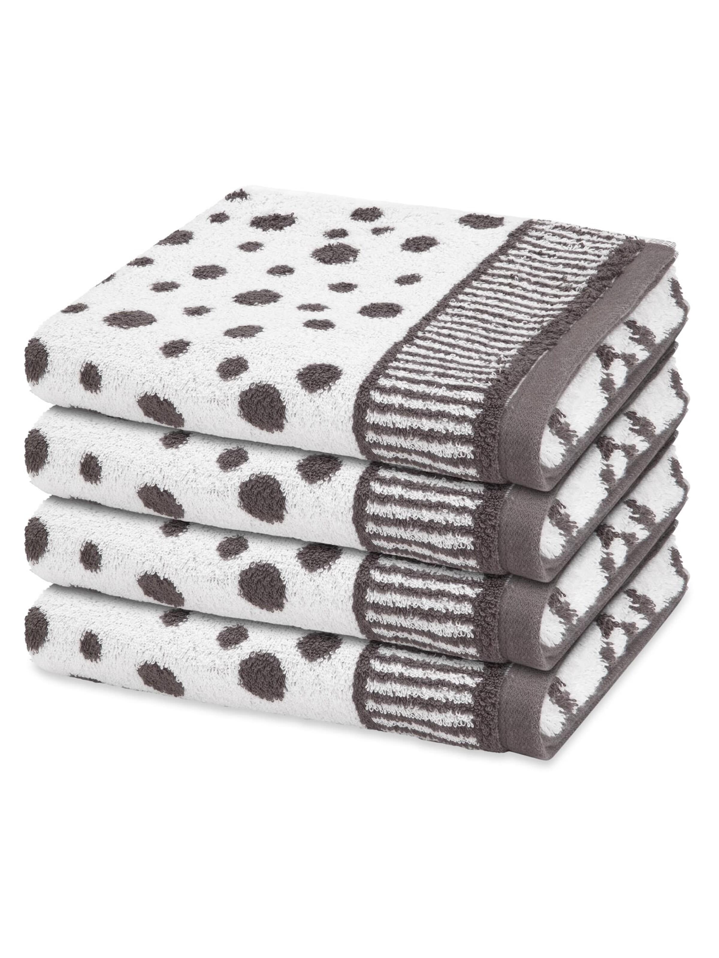 ROSS Towel 'Punkte allover' in Grey: front