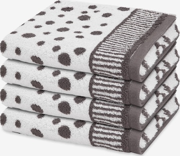 ROSS Towel 'Punkte allover' in Grey: front