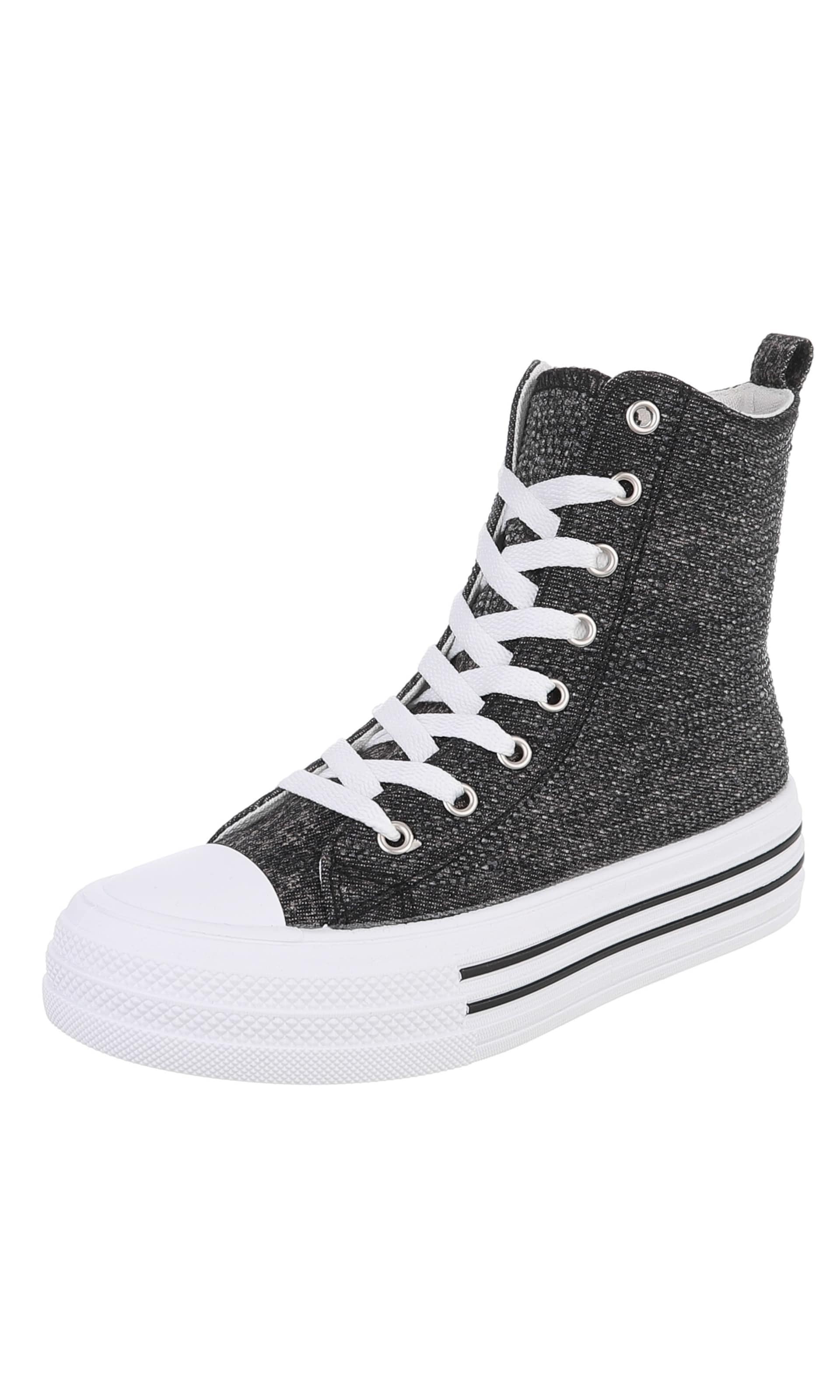 Ital-Design Sneaker in Schwarz: Vorderseite