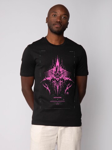 Watapparel Shirt 'Goth Mystic' in Zwart: voorkant