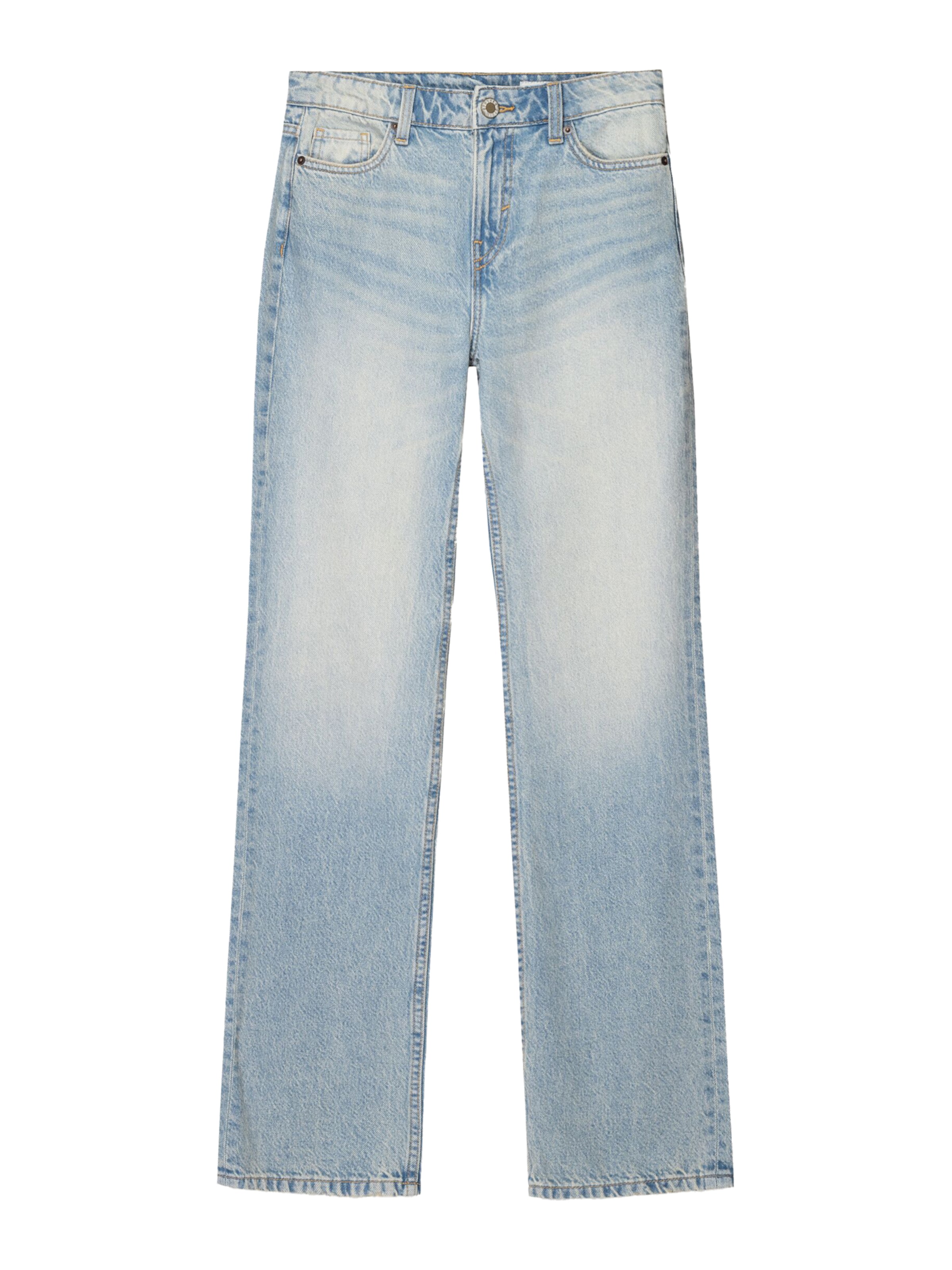 Bershka Regular Дънки в синьо: отпред