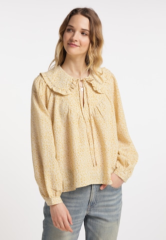 Camicia da donna di DreiMaster Vintage in giallo: frontale