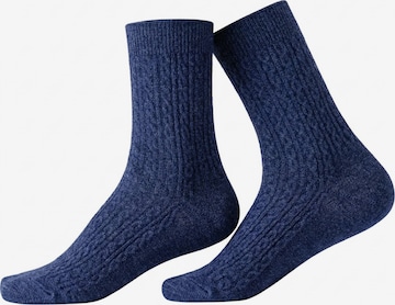 Millo Socks 'Cosy Twist' in Blue: front