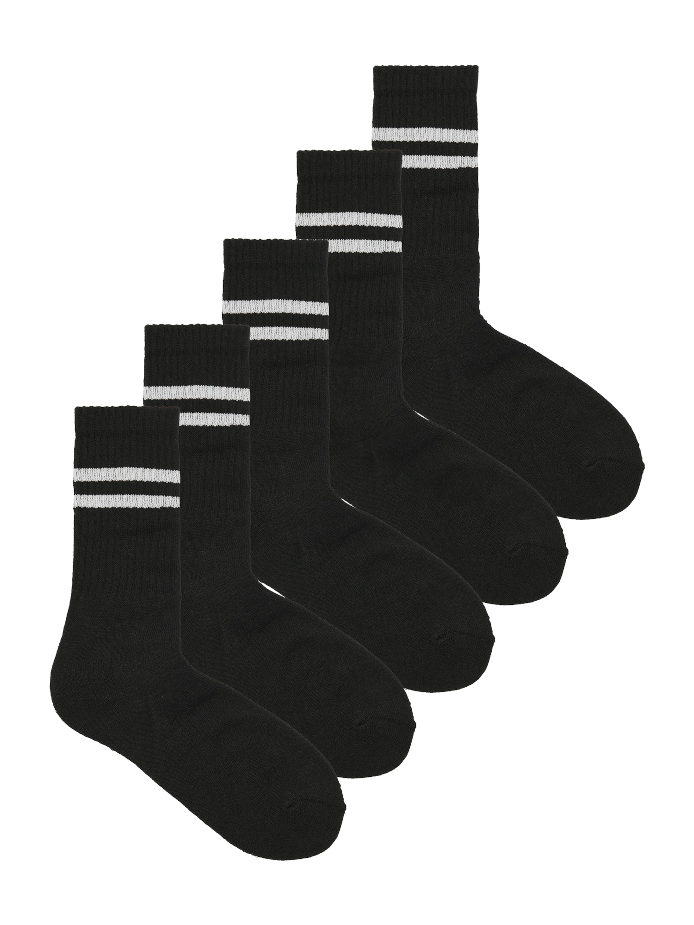 fekete / fehér JACK & JONES Zokni 'JACREGEN', Termék nézet