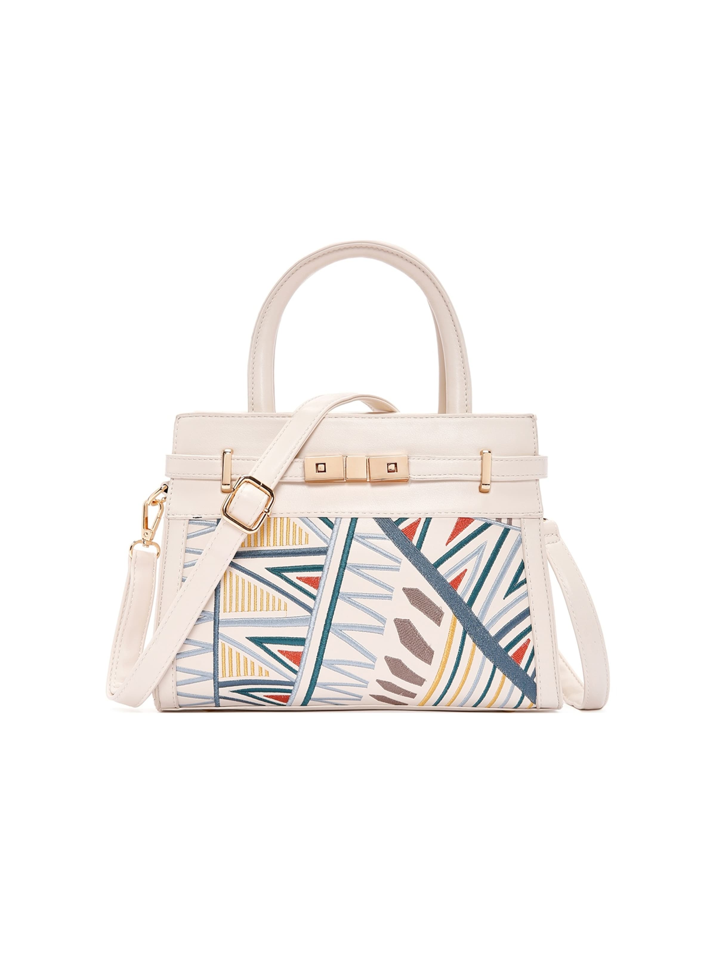 Derimod - Bolso de mano en beige: frente