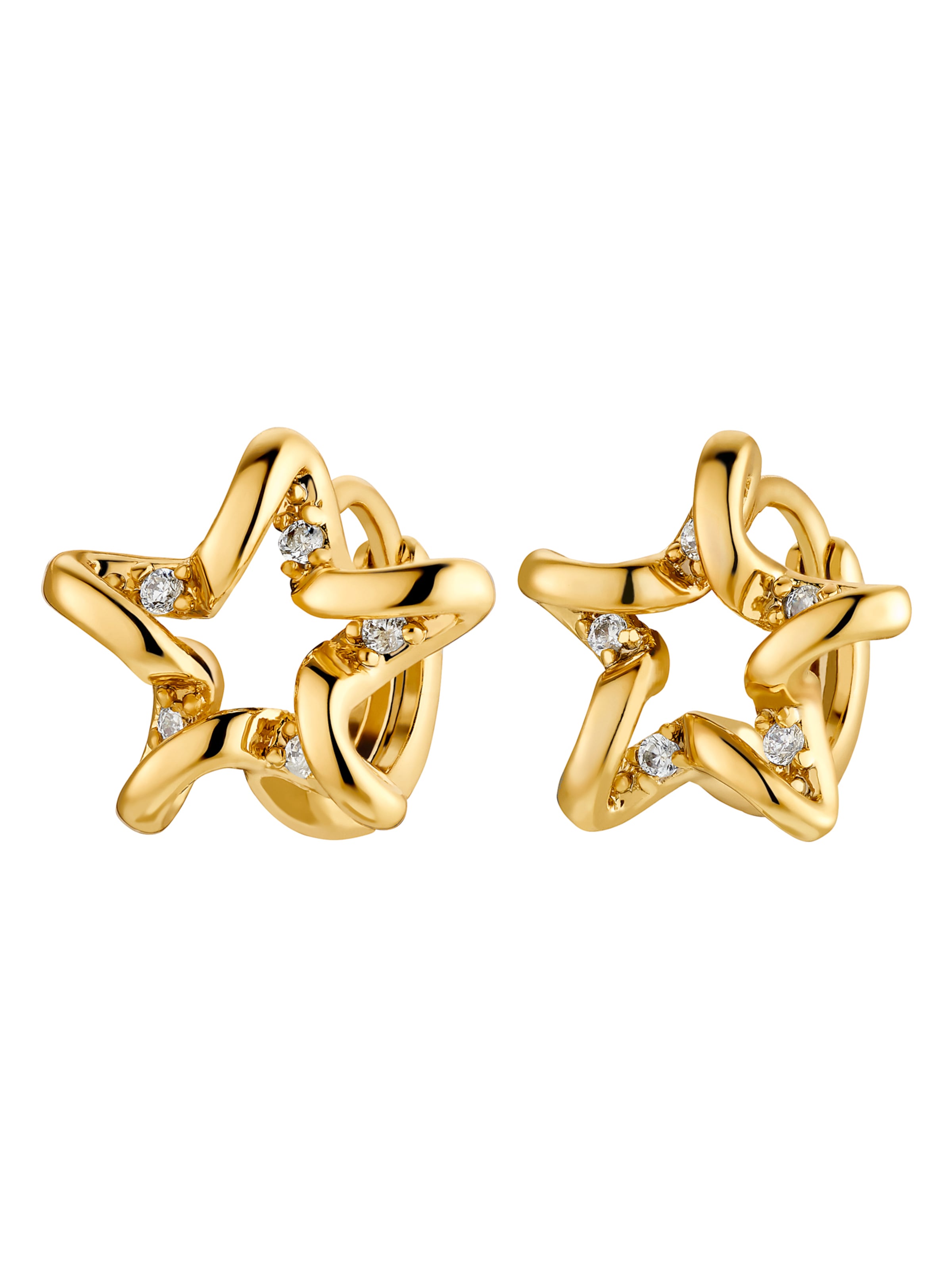 Boucles d'oreilles 'Amalia' Heideman en or : devant