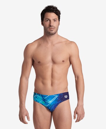 ARENA Athletic Swim Trunks 'Funny Spot' in Blue