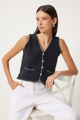 Happiness İstanbul Knitted vest in Black