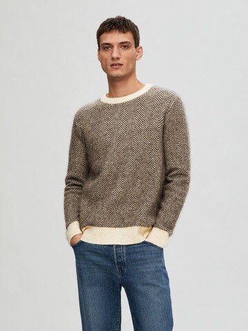 SELECTED HOMME Pulóver 'Rai' - barna: elől