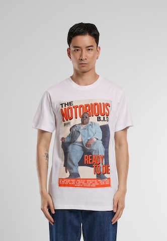 Mister Tee - Camiseta 'Biggie Magazine Cover' en blanco: frente
