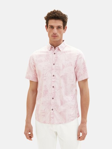 TOM TAILOR Regular fit Button Up Shirt in Pink: front