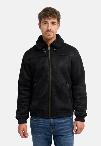 INDICODE JEANS Between-season jacket in Black: front