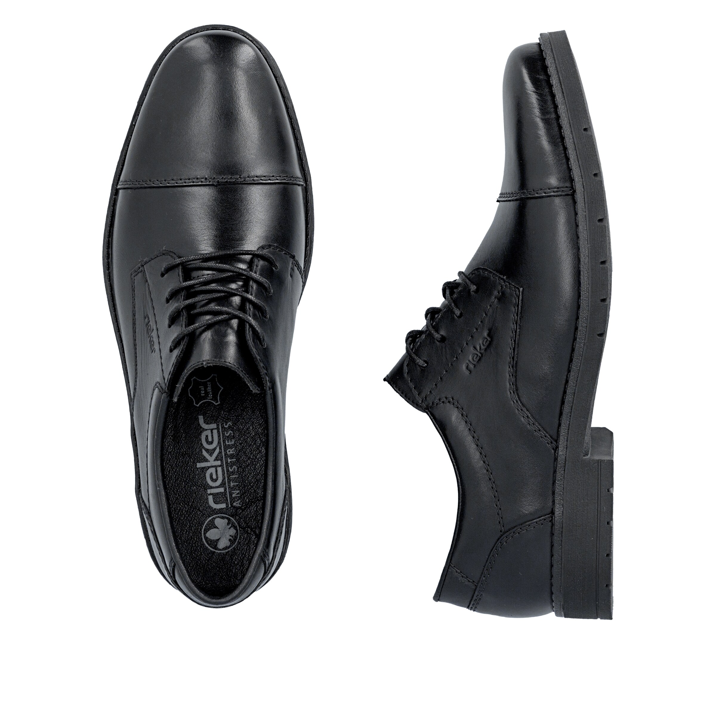 Chaussure à lacets Rieker en noir