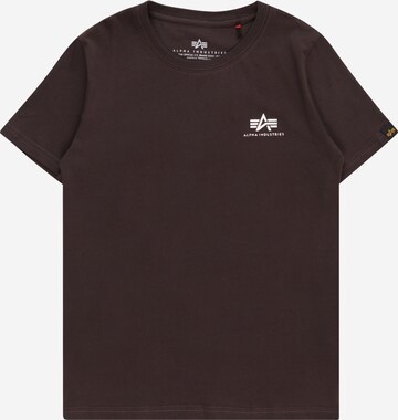 ALPHA INDUSTRIES T-Shirt in Braun: predná strana