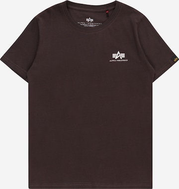 ALPHA INDUSTRIES T-shirt i brun: framsida