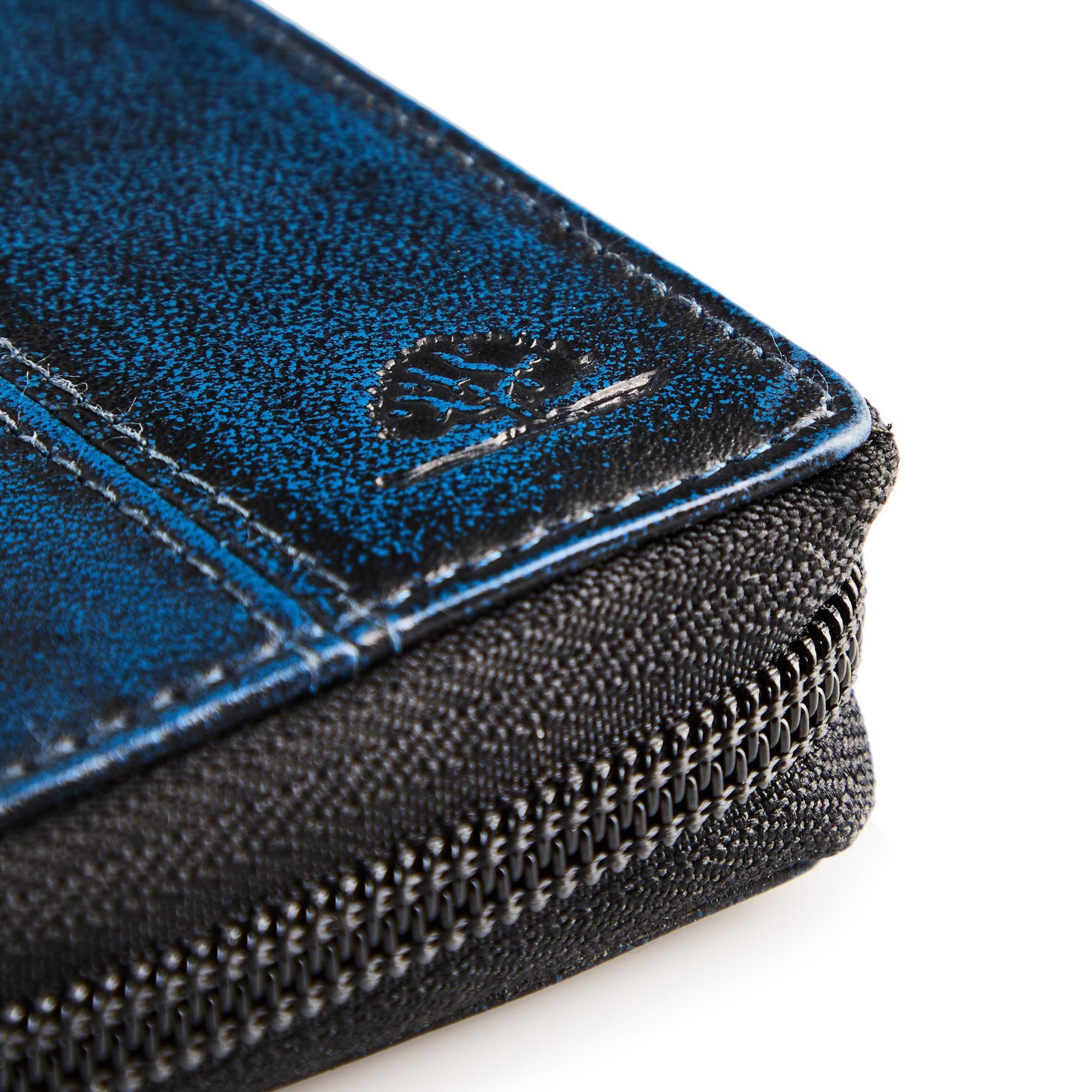 Portamonete 'Destressed' di GREENBURRY in blu