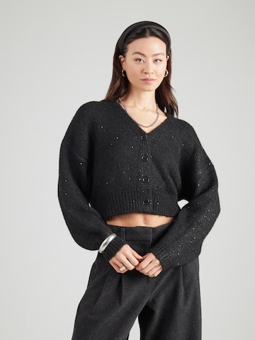 ABOUT YOU - Cárdigan 'Rhonda' en negro: frente