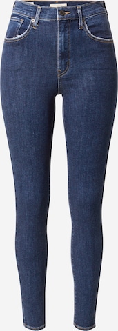 LEVI'S Skinny Jeans 'MILE HIGH SUPER SKINNY DARK INDIGO - WORN IN' in Blue: front