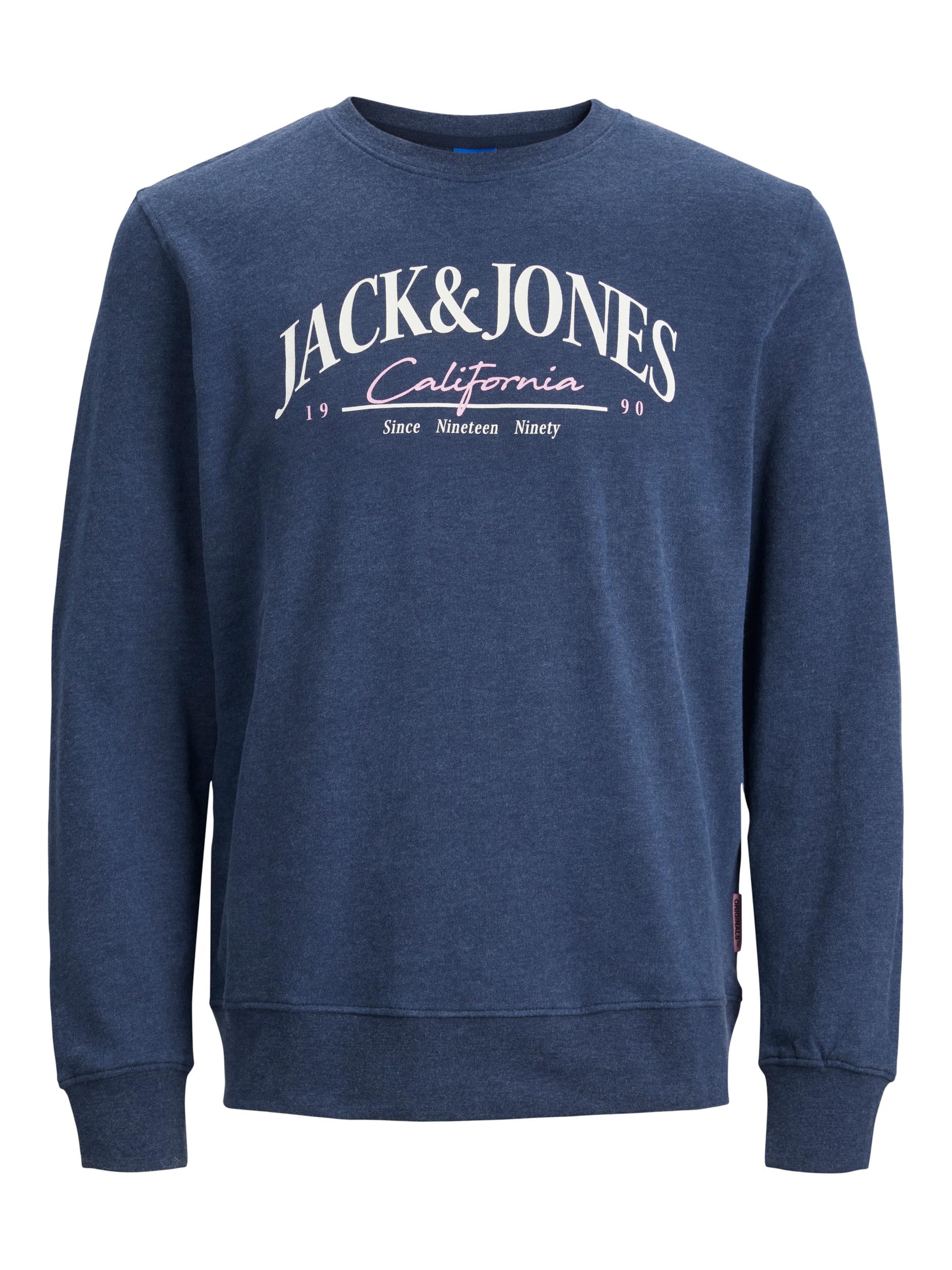 JACK & JONES Mikina 'JORPalma' – modrá: přední strana