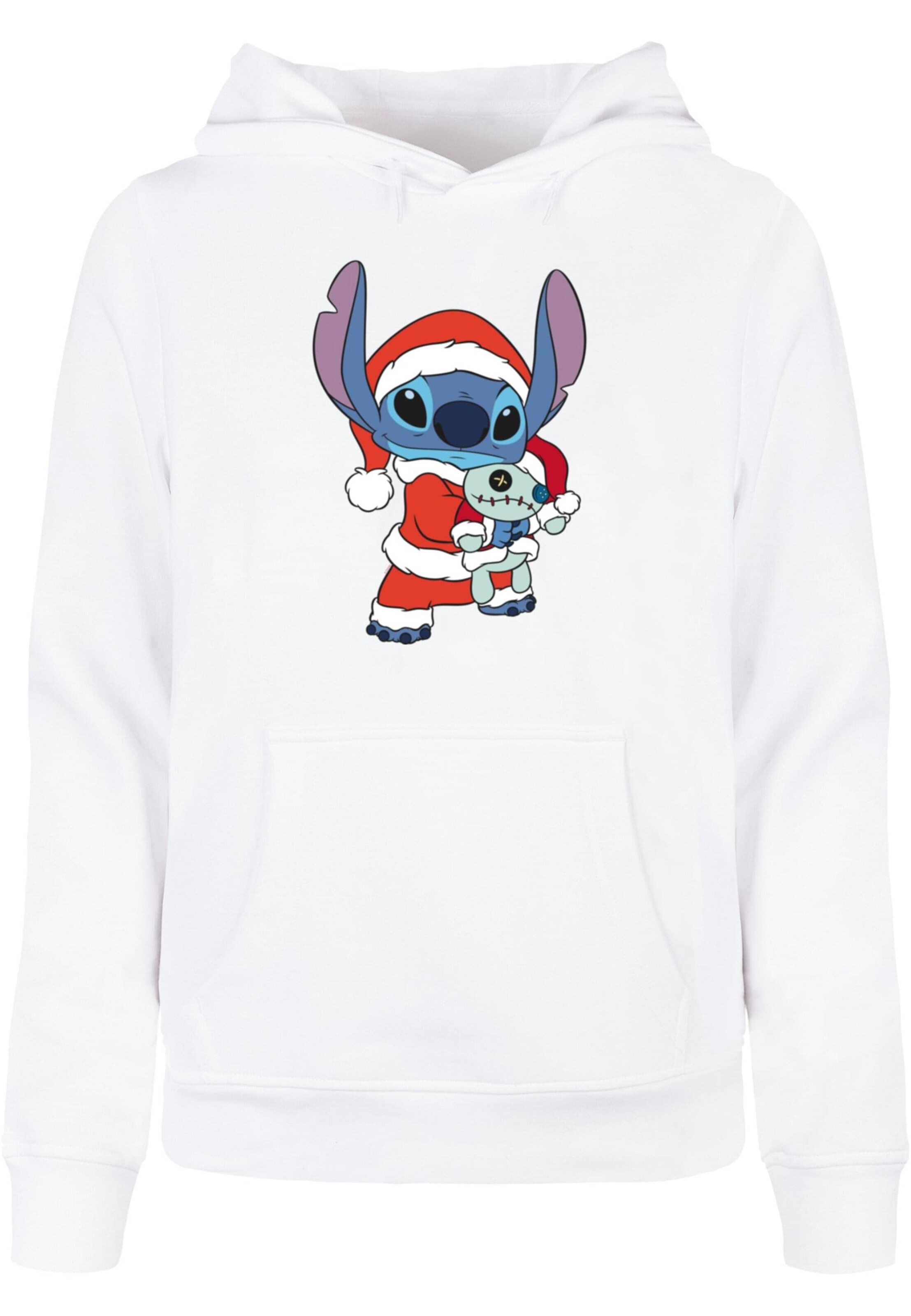 ABSOLUTE CULT Sweatshirt 'Lilo And Stitch - Christmas' in White: front