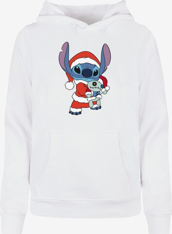 Sweat-shirt 'Lilo And Stitch - Christmas' ABSOLUTE CULT en blanc : devant