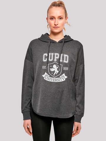 Sweat-shirt 'Cupid University Valentinstag' F4NT4STIC en gris : devant