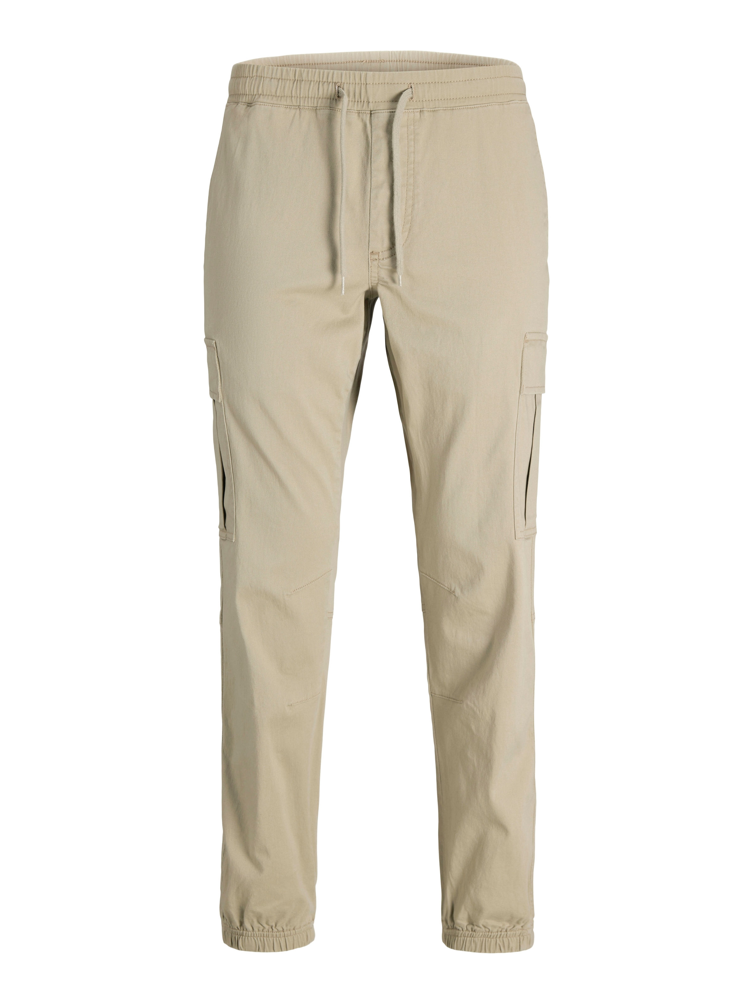Jack & Jones Plus Tapered Cargo Pants in Beige: front