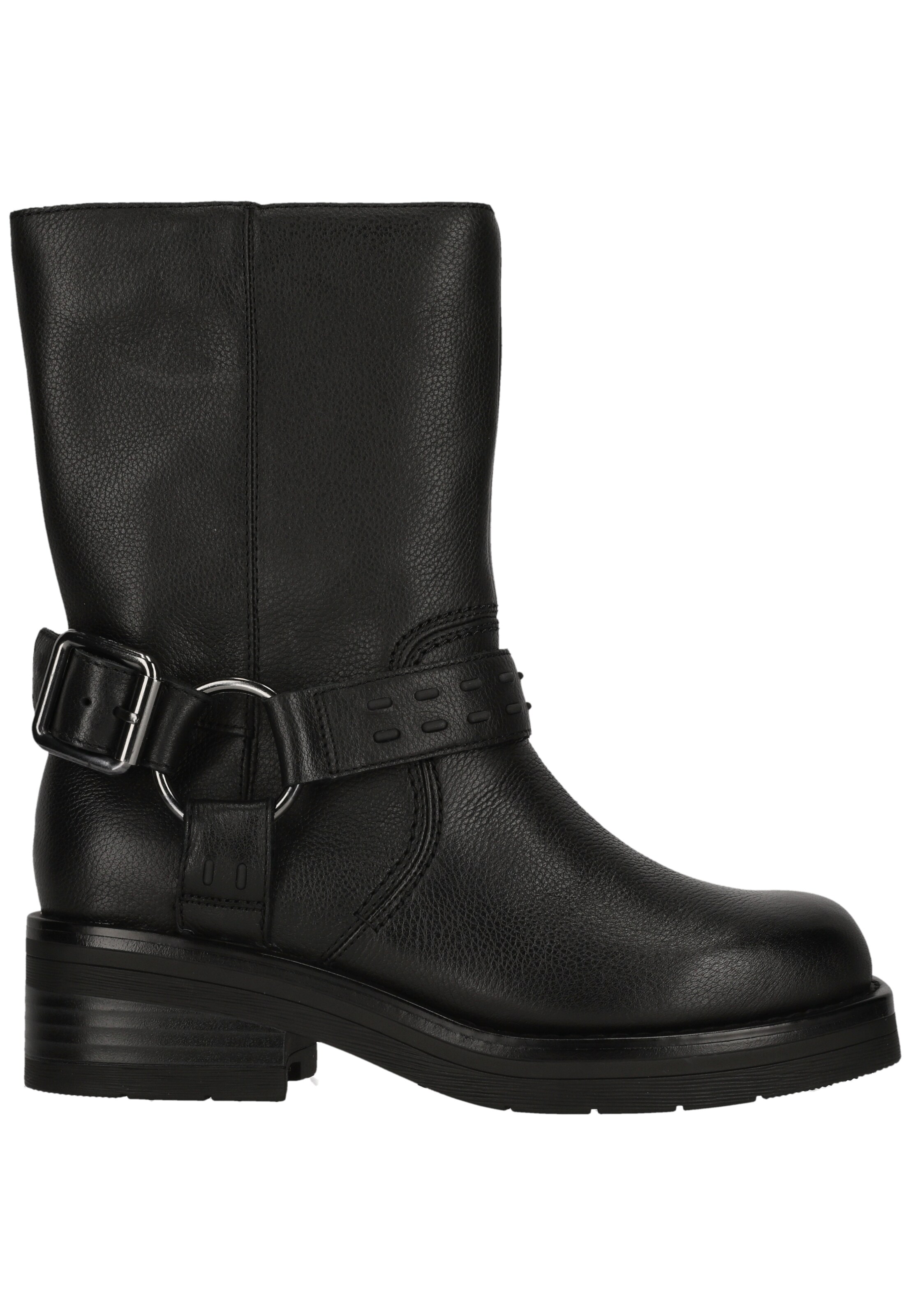 CLARKS Bikerboots 'Rebelle Up Black Leather' in Schwarz