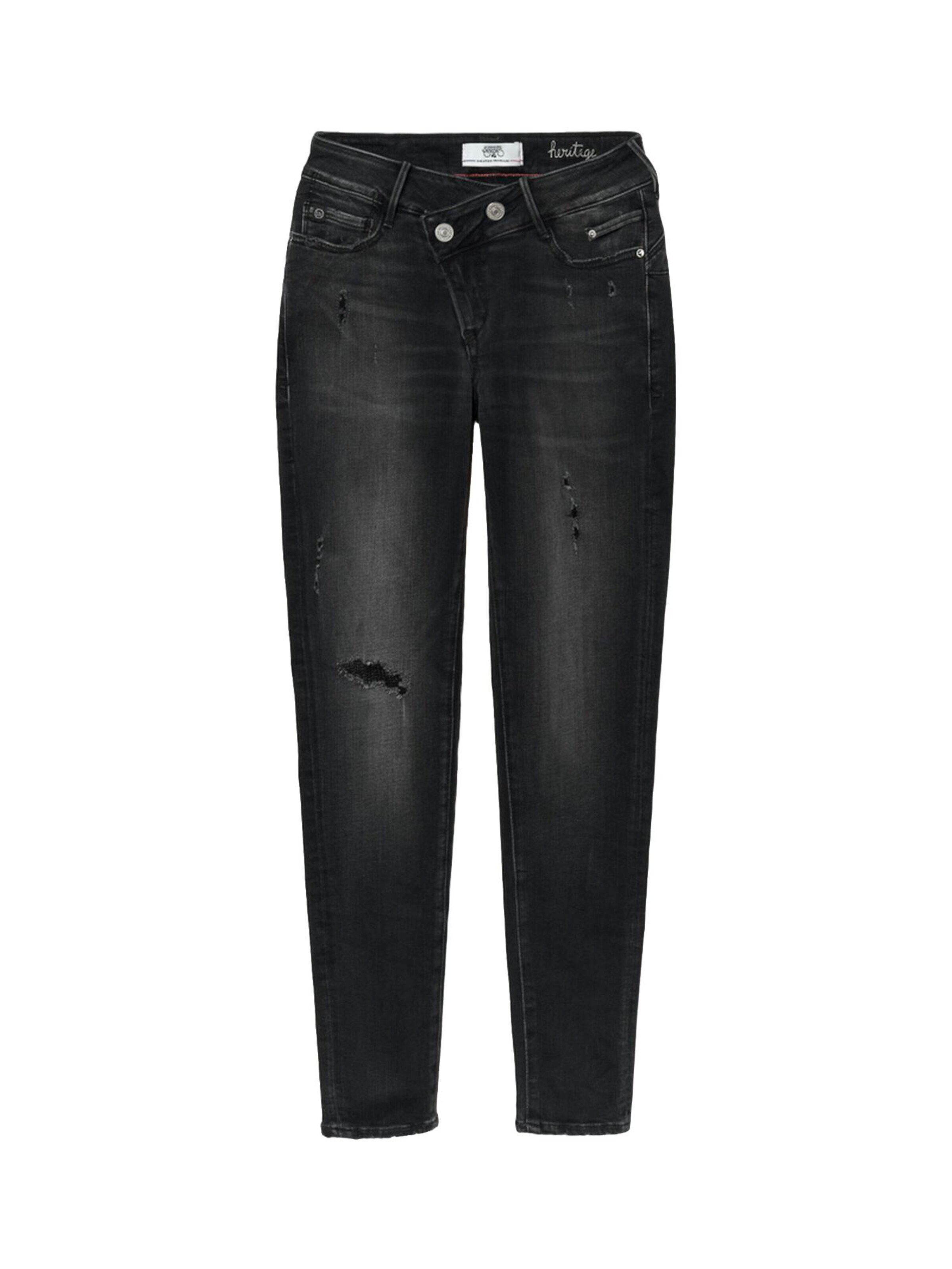 Coupe slim Jean Le Temps Des Cerises en noir : devant