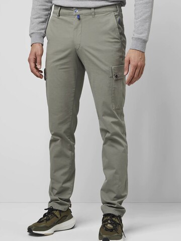 Coupe slim Jeans cargo MEYER en gris : devant