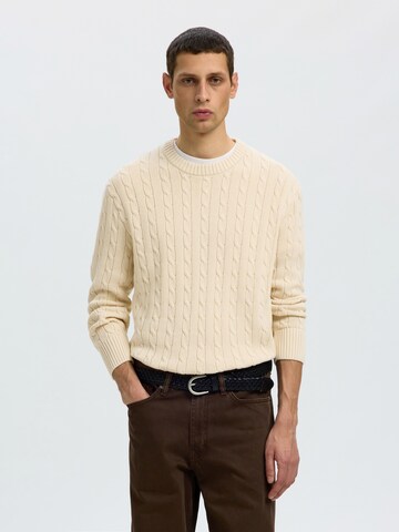 SELECTED - Pullover 'SLMBRAUN' em bege: frente