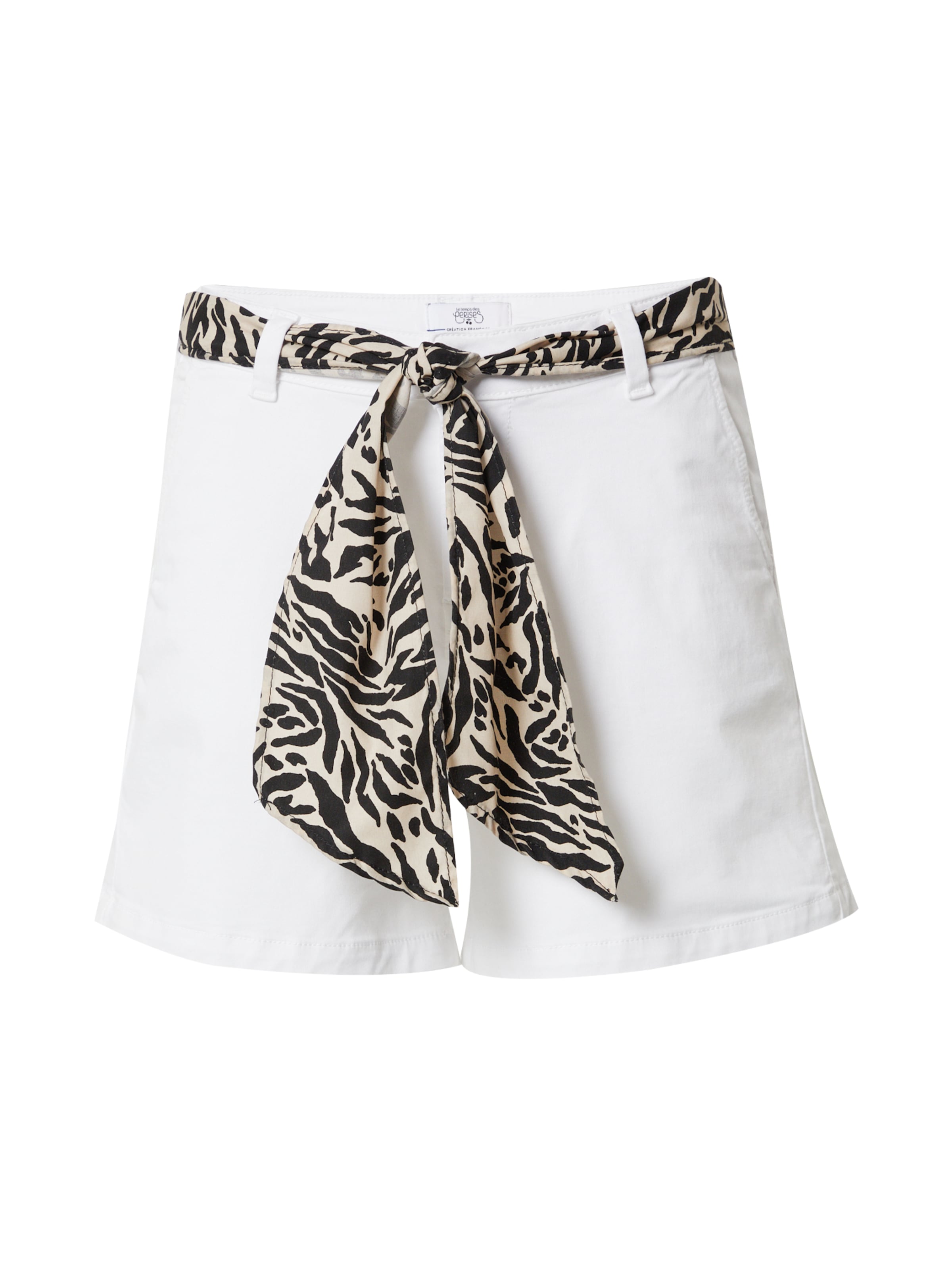 Le Temps Des Cerises Broek 'Veli' in Wit: voorkant