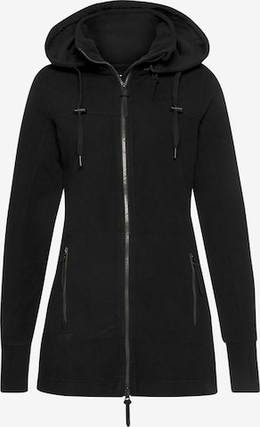 ALPENBLITZ Fleece Jacket in Black: front