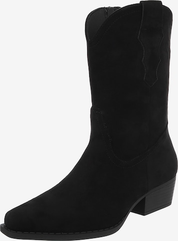 Ital-Design Cowboystiefel in Schwarz: Vorderseite
