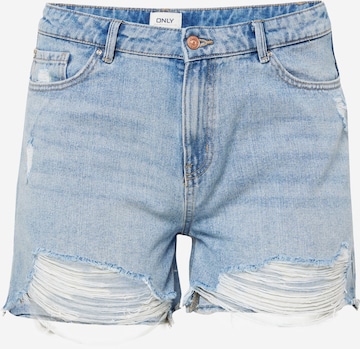 ONLY Curve Regular Shorts 'PACY' in Blau: predná strana