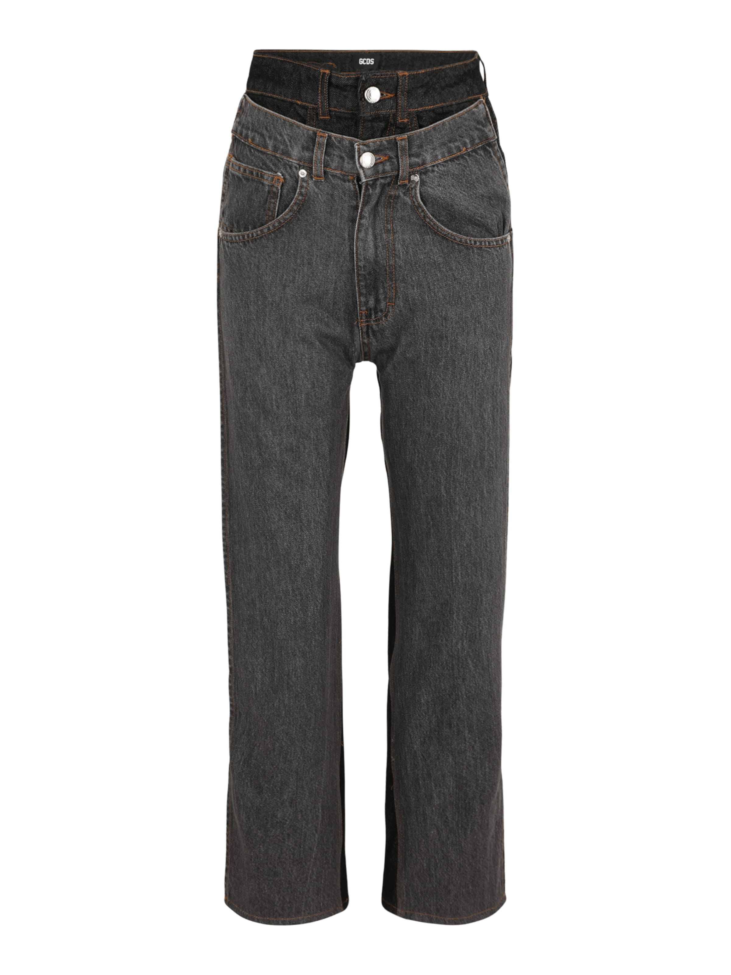 GCDS Loosefit Τζιν σε μαύρο: μπροστά