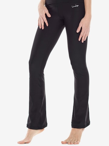 WinshapeBootcut/trapezice Sportske hlače 'BCHWL103C' - crna boja: prednji dio