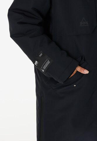 SOS Winter Coat 'Malbun' in Black