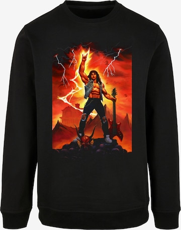 ABSOLUTE CULT Sweatshirt 'Stranger Things - Hell Guitar' in Zwart: voorkant