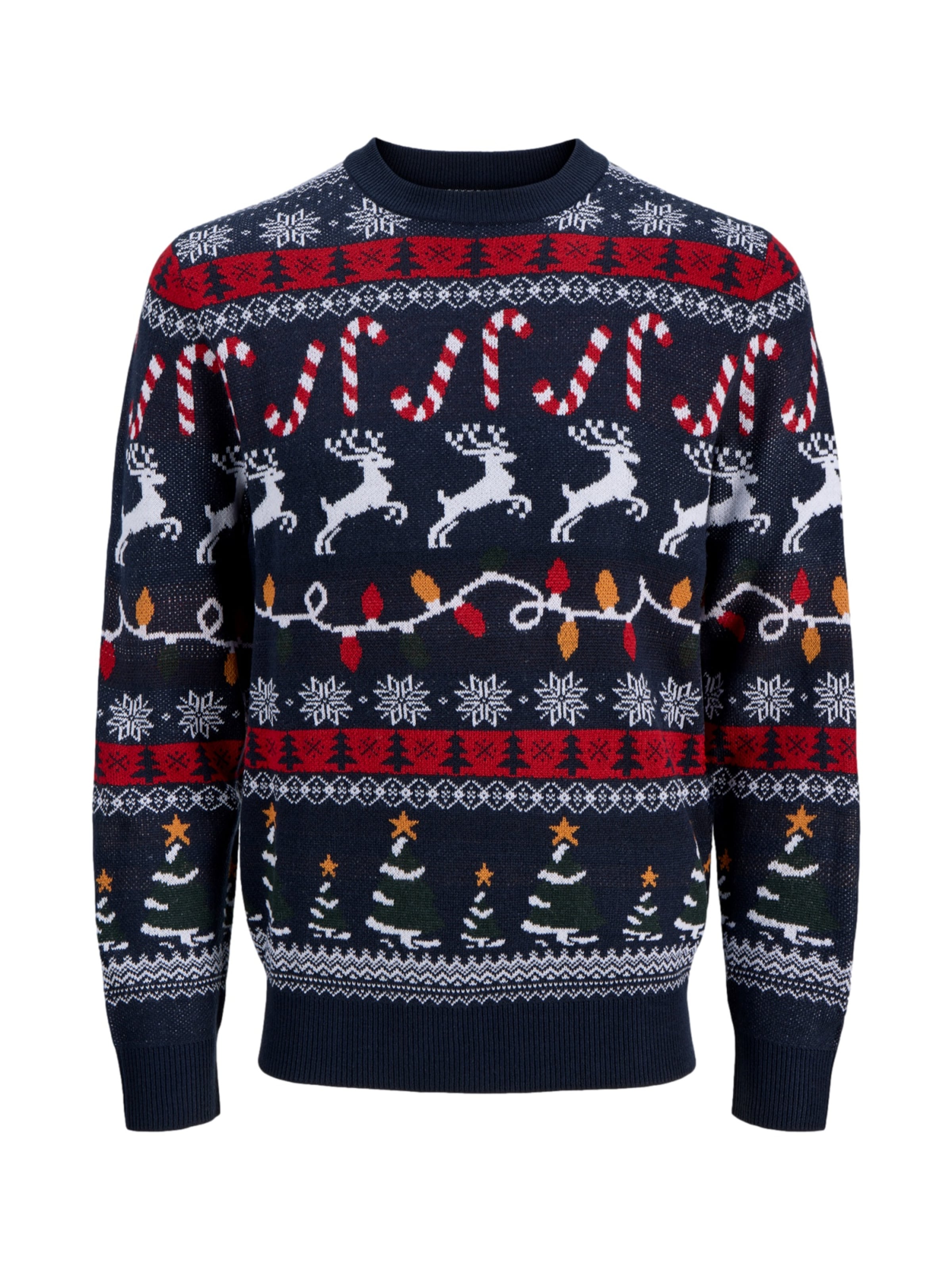 Jack & Jones Junior Sweater 'JJXMAS SANTA' in Blue: front