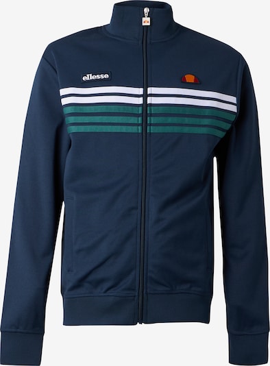 ELLESSE Sweatjacke 'Vicenza' in XS in navy / tanne / weiß, Produktansicht
