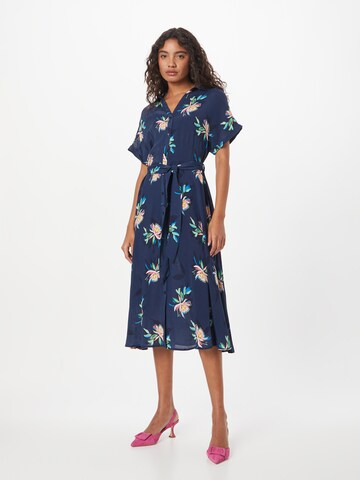 POM Amsterdam Blousejurk 'Lynn' in Blauw: voorkant