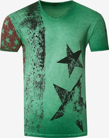 Rusty Neal Shirt in Groen: voorkant