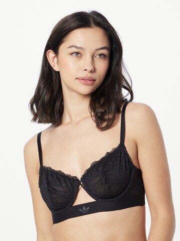 ADIDAS ORIGINALS T-shirt Bra in Black: front